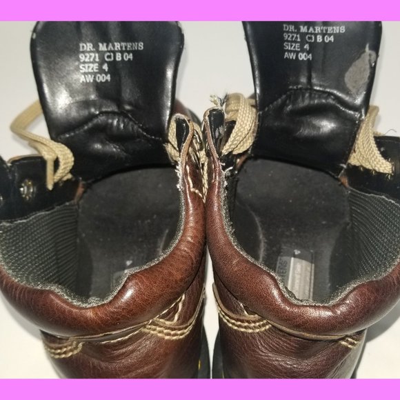 Size 6 US Women's Doc Dr. Marten's Brown Mahogany Heeled Heel Ankle Boots - Picture 11 of 17
